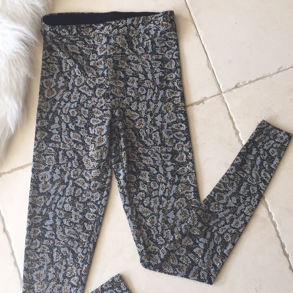 Top shop sparkle animal print leggings stretch